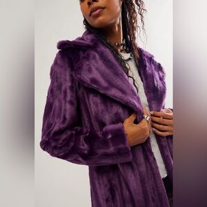 Unreal Fur Velvet Underground Coat Free People does